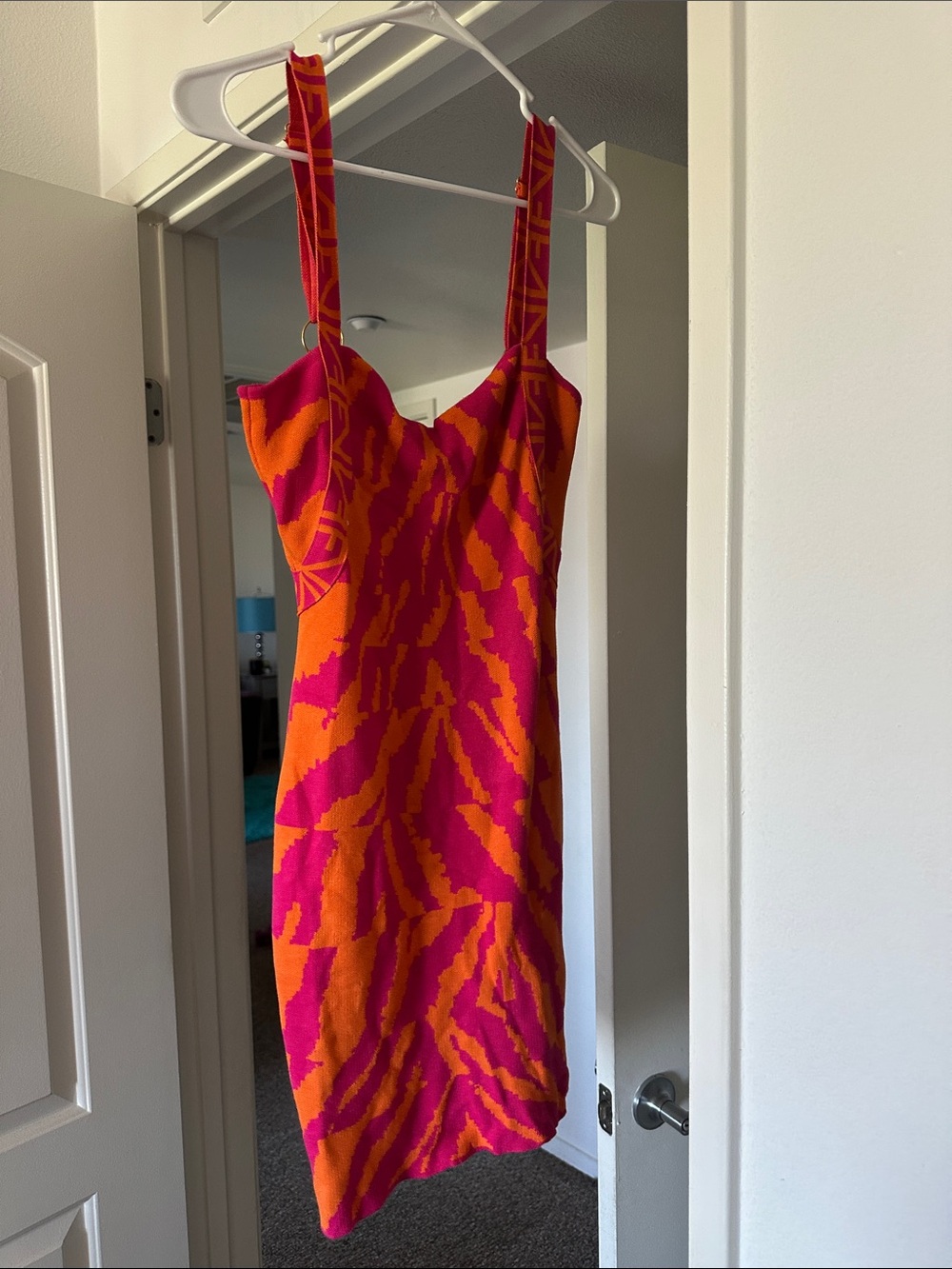 Fashion Nova Orange and Hot Pink Mini Dress - Picture 2 of 2